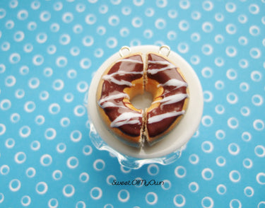 Chocolate Donut Halves - x2 Halves BFF Charms